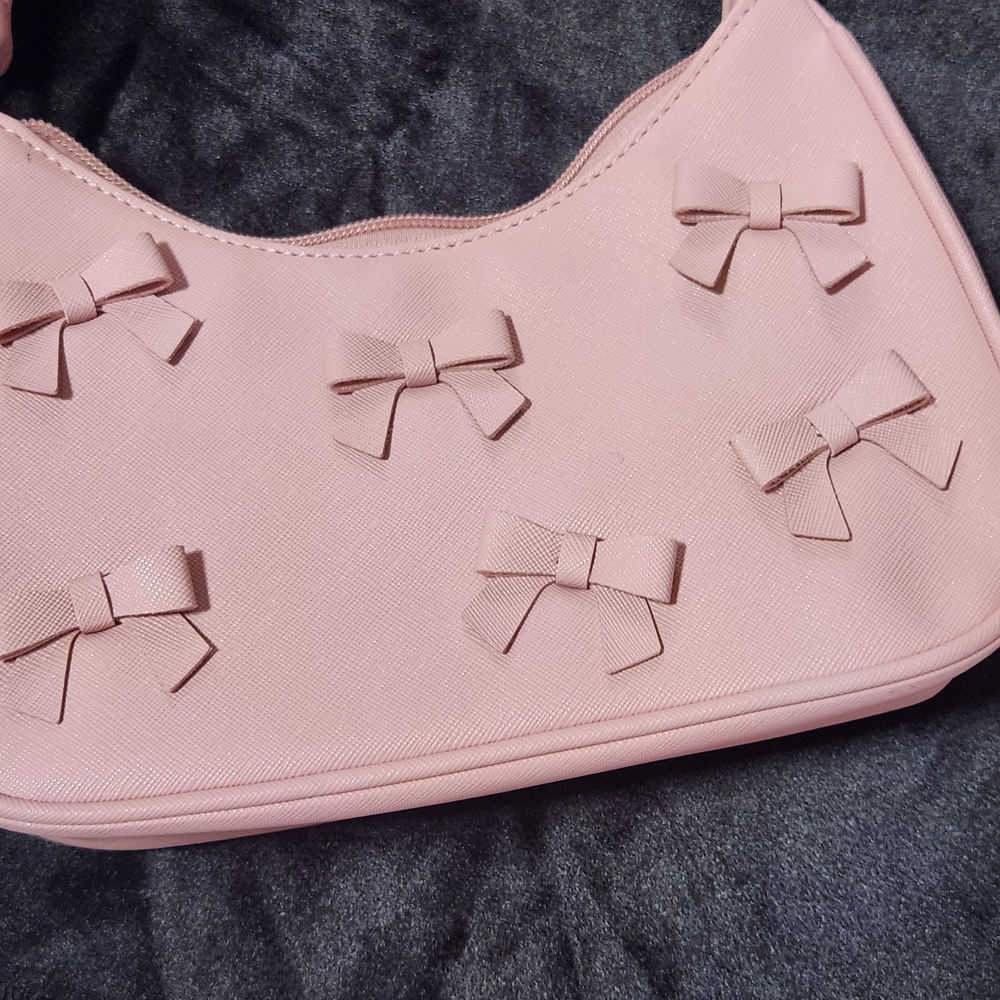 Pink Bow-Embellished Women's Bag - Picture 2 of 4